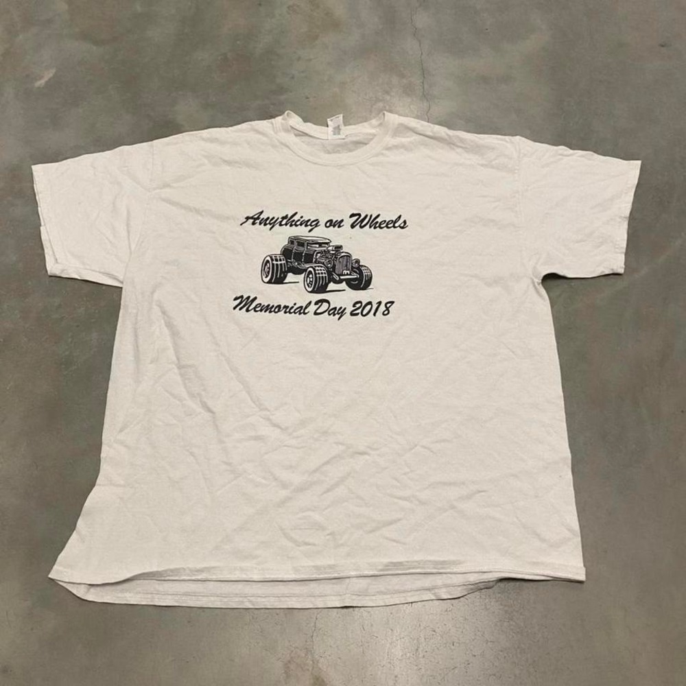 Vintage y2k‎ 90s white classic car nascar racing shirt